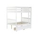 preview thumbnail 25 of 34, Full Over Full Rubber Wood Convertible into 2 Full Beds Bunk Bed with 2 Drawers ,Ladder and Safety Guardrails