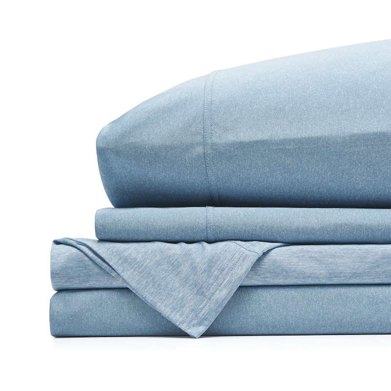 Brookstone Heathered Knit Wicking Sheet Set