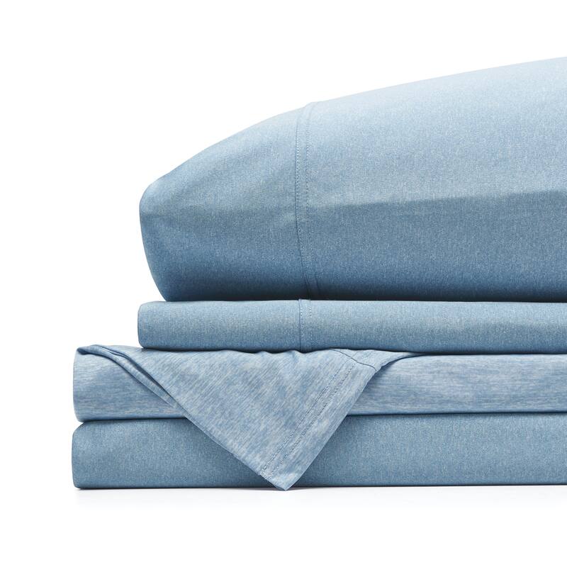 Brookstone Heathered Knit Wicking Sheet Set Bed Bath & Beyond 39489058