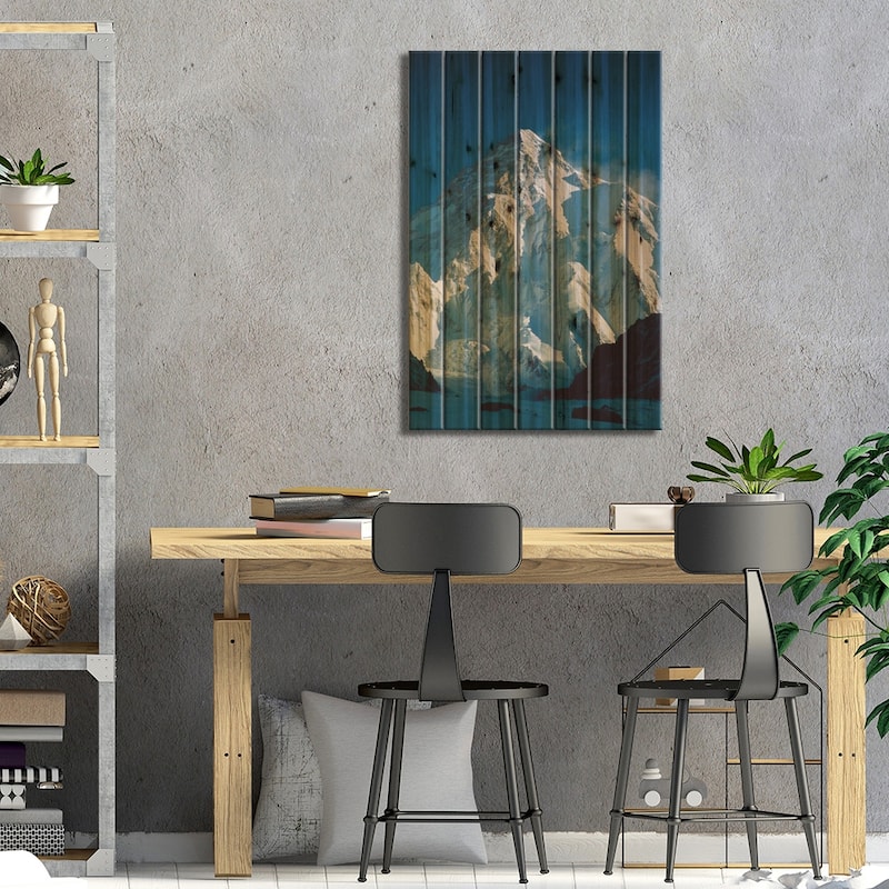 Dawn's Sunlight On K2, Karakoram Mountains, Pakistan Print On Wood by Colin Monteath - Multi-Color