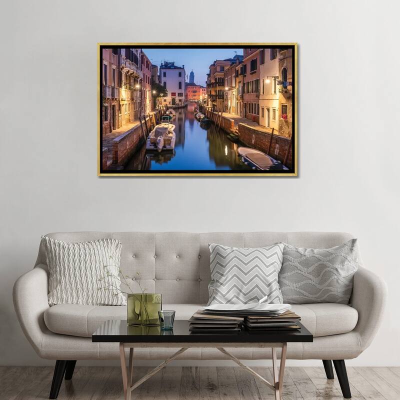 iCanvas "Romantic Canal In Venice, Italy" by Jan Becke Framed Canvas Print