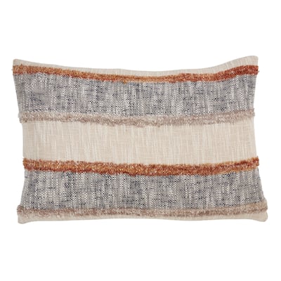 Throw Pillow With Horizontal Striped Design