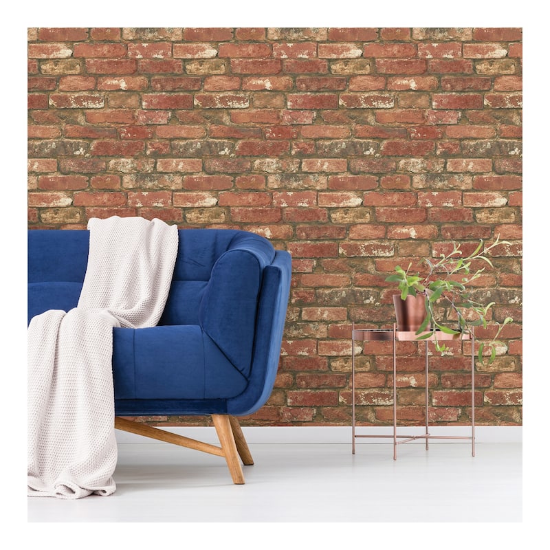 NuWallpaper West End Brick Peel & Stick Wallpaper - 216in x 20.5in x 0.025in