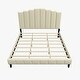 preview thumbnail 27 of 55, Tufted Upholstered Platform Bed with Sturdy Center Legs and Elegant Headboard for Bedroom by HULALA HOME