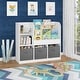 preview thumbnail 7 of 18, White Kids Bookcase Display Stand with 3 Drawers,Toy Storage