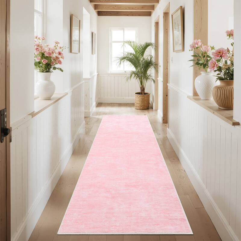 Rugs for Living Room Modern Abstract Area Rug Non-Slip Low Pile Accent Rug Soft Foldable Solid Rug