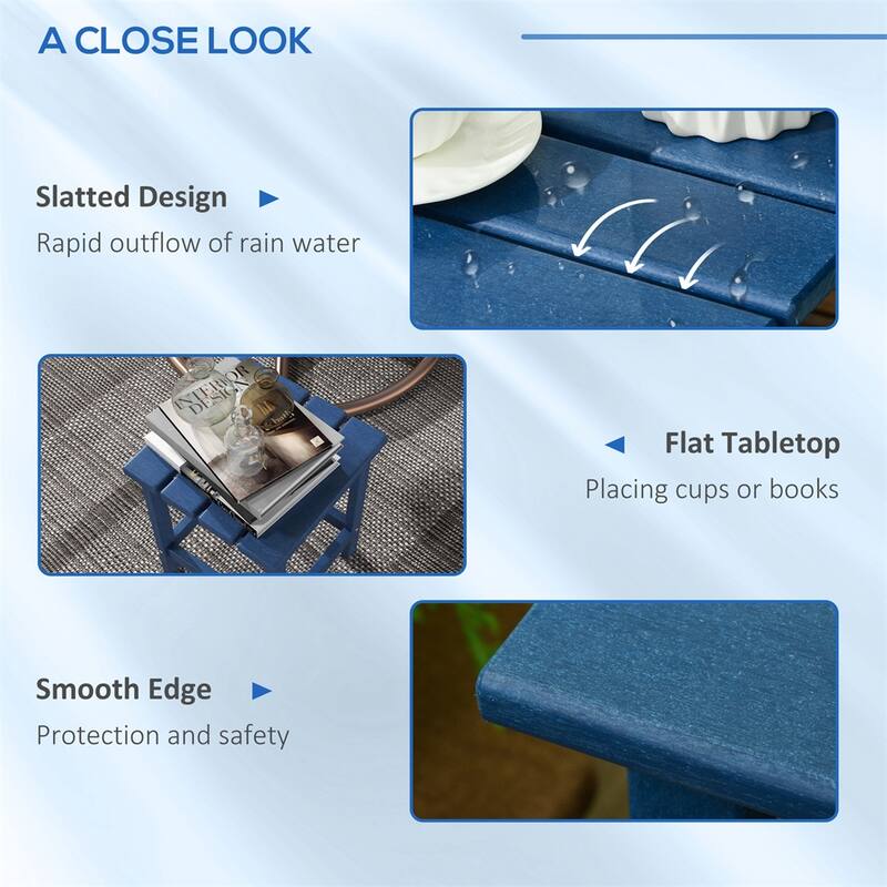 Square Side Table with Waterproof and Legs