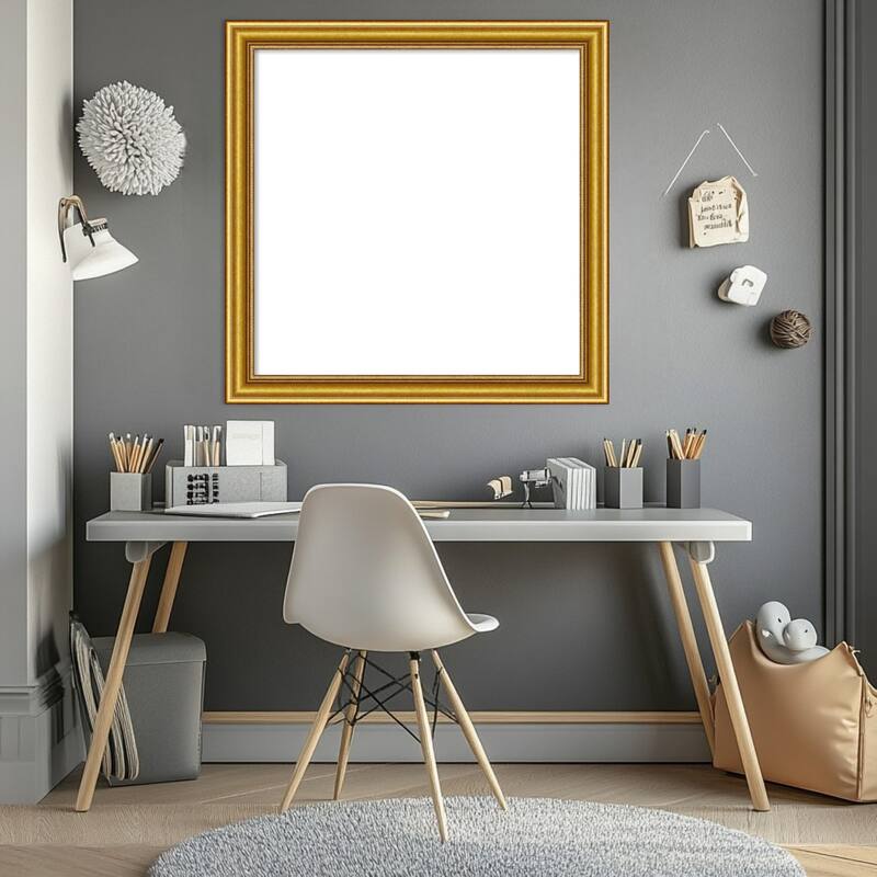 Amanti Art Townhouse Gold Framed Dry Erase Magnetic Board