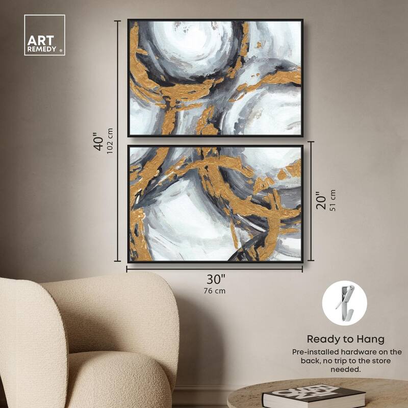 Love Circles Canvas Set of 2 by Art Remedy