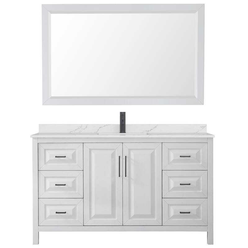 Wyndham Collection WCV252560S-QTZ-UNSM58 Daria 60" Free Standing