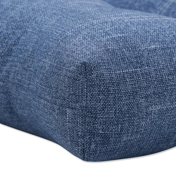 Shop Pillow Perfect Outdoor Indoor Tory Denim Outdoor Tufted Bench Swing Cushion 44 X 18 X 5 Overstock 31749943