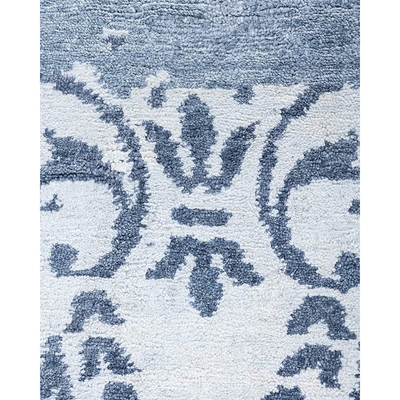 Modern One-of-a-Kind Hand-Knotted Area Rug - Gray, 9' 2" x 12' 0" - 9' 2" x 12' 0"