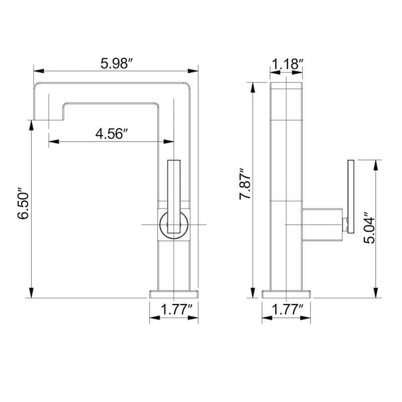 7.8"-11.8"H Solid Brass Single Handle Single Hole Bathroom Sink Faucet