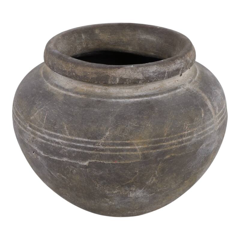 Pottery Decorative Vase Rustic Design for Home (Set of 2) - 9" Brown