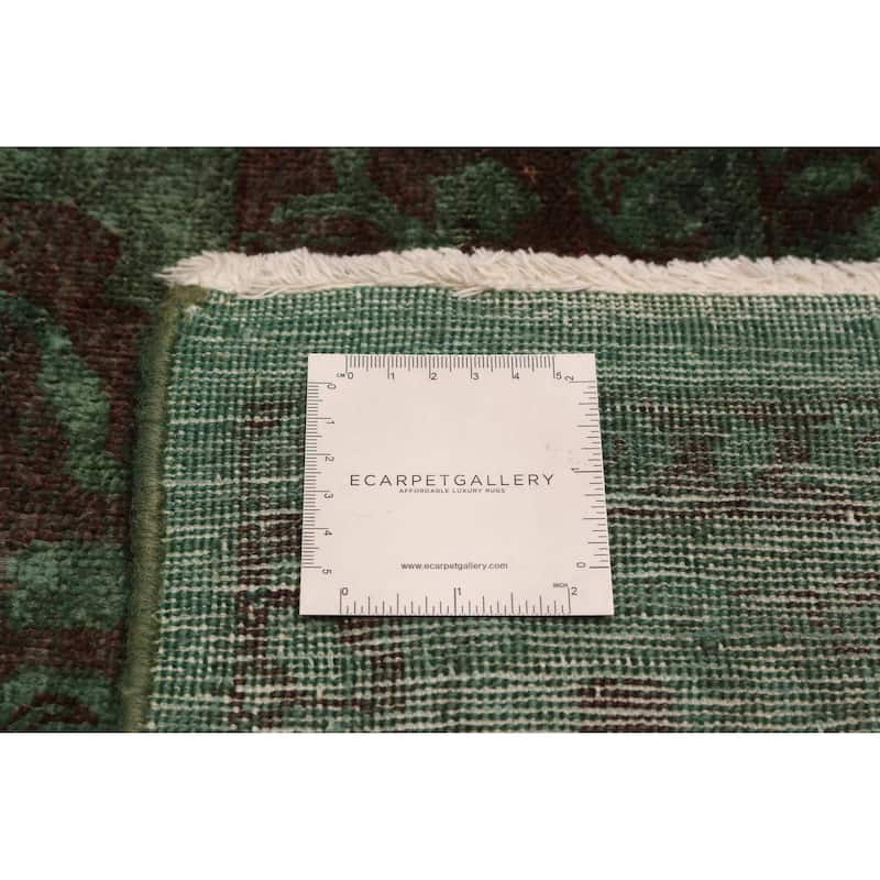 ECARPETGALLERY Hand-knotted Vibrance Green Wool Rug - 9'0 x 11'6