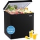 preview thumbnail 2 of 13, 5.0 Cu.Ft Deep Compact Chest Freezer with 7 Gears Temperature Control with a Removable Basket for House, Kitchen, Garage, Shop Black