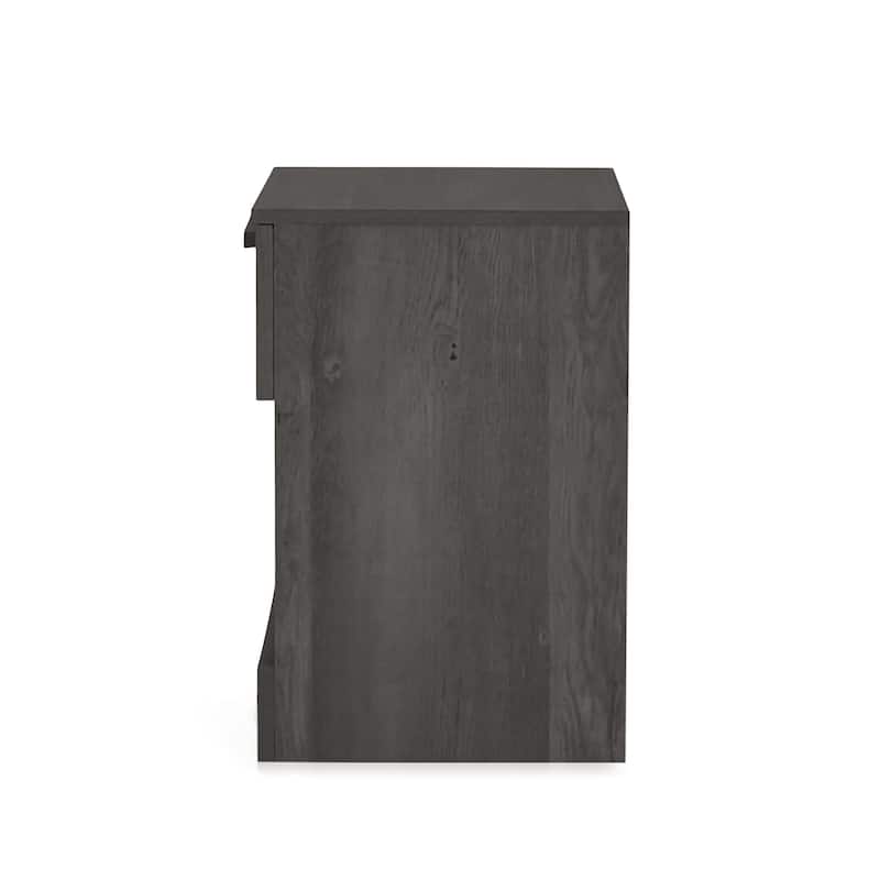 Nightstand with Single Drawer and Handles, Decorative Table with Bottom Shelf, Bedroom Coffee Table with Wooden Tabletop