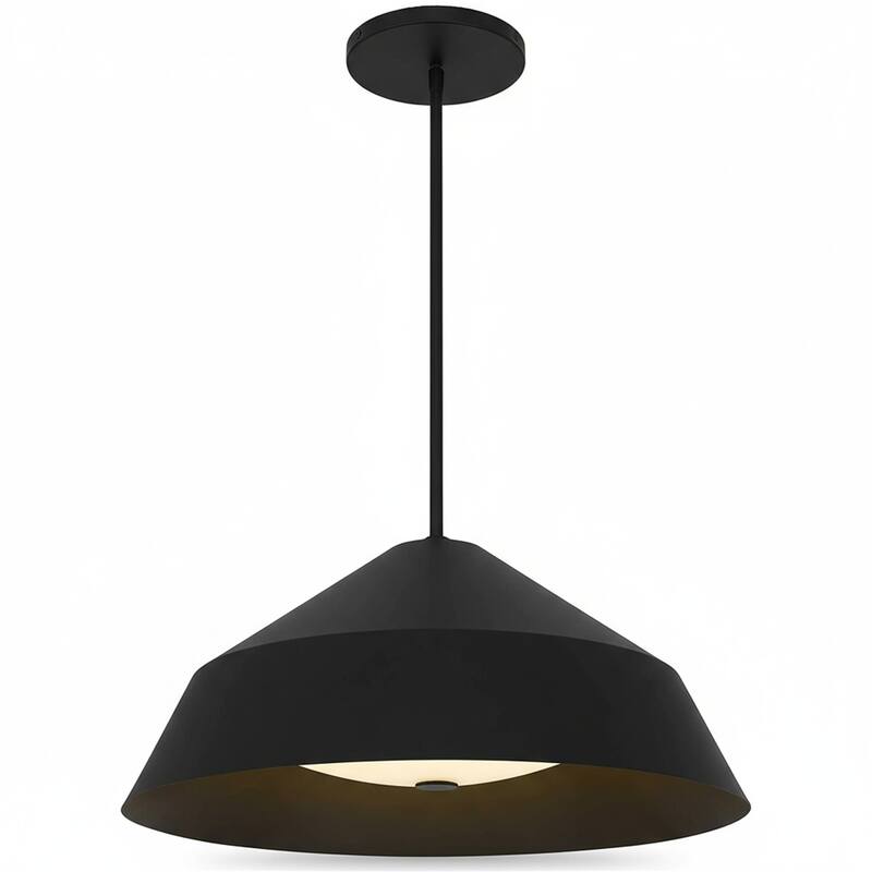22" Diameter Integrated LED Black Pendant