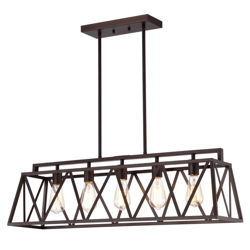 5-light Linear Island Fixture - Oil Rubbed Bronze