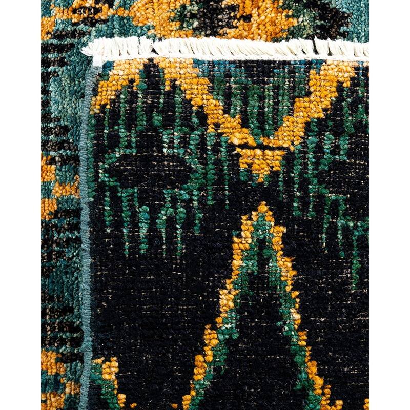 Contemporary Overdyed Wool Hand Knotted Area Rug - 4' 6" x 6' 5"