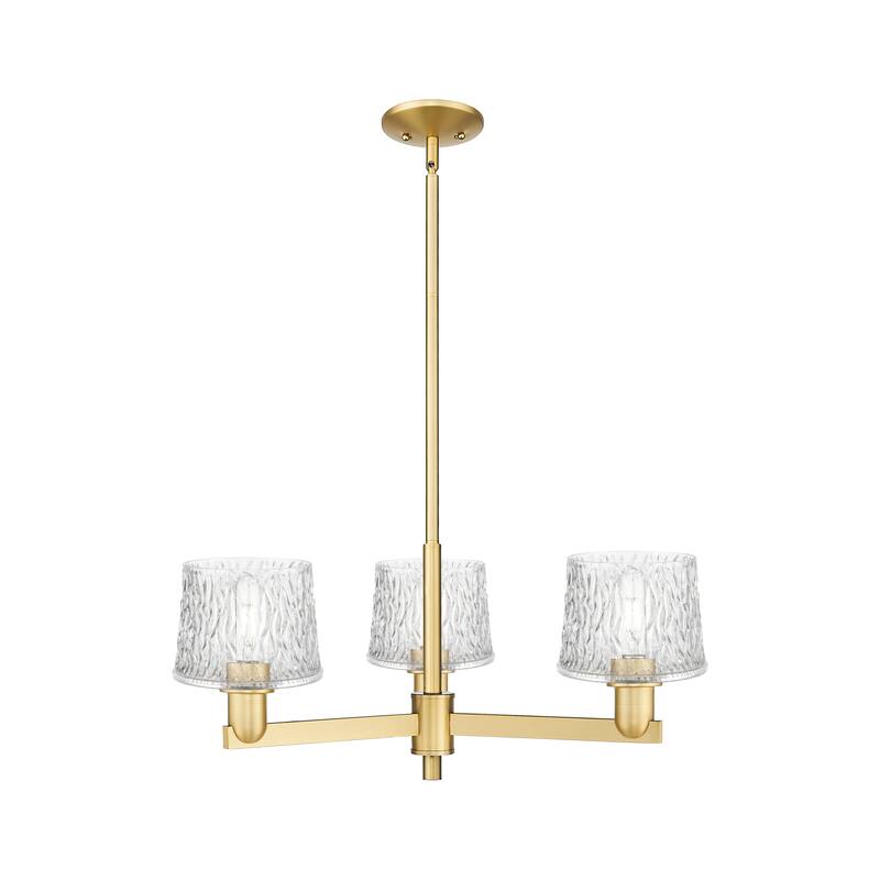 Innovations Lighting Endless Possibilities Arcadia - Niagara - 3 Light 28" Stem Hung Chandelier - Satin Gold