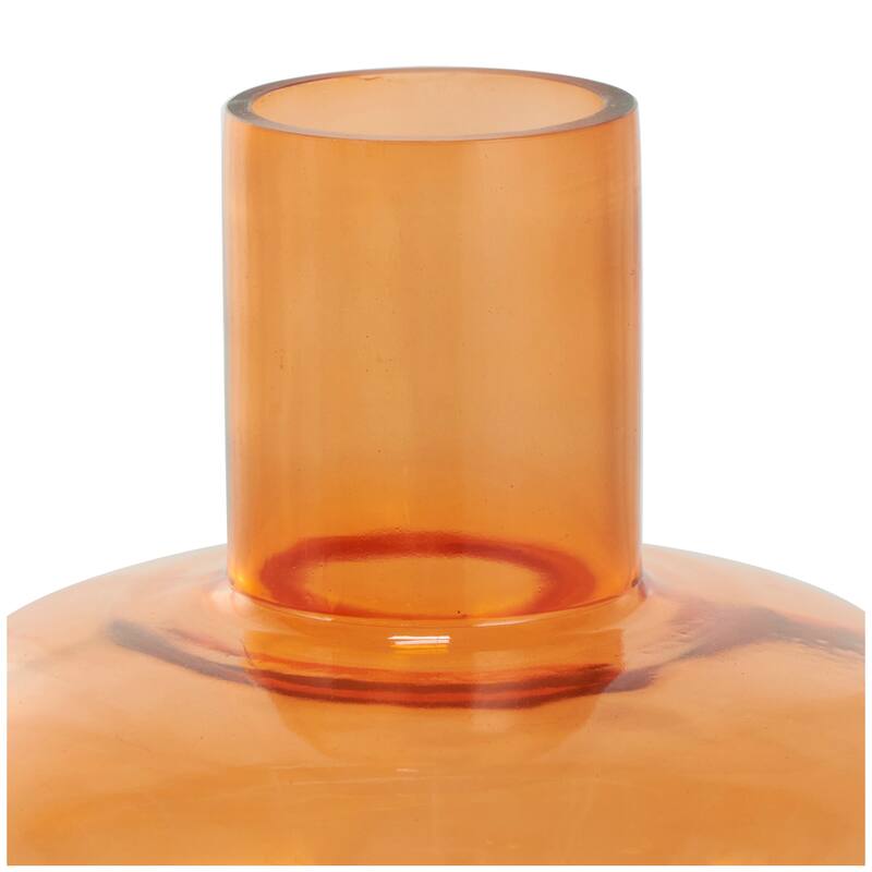 Blue, Green or Orange Glass Round Vase with Varying Shapes and Sizes (Set of 3)