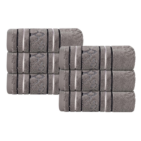 タオル house on the hill small towel set 002 Superior Sadie Zero Twist Cotton Jacquard Hand Towel, Set of 6