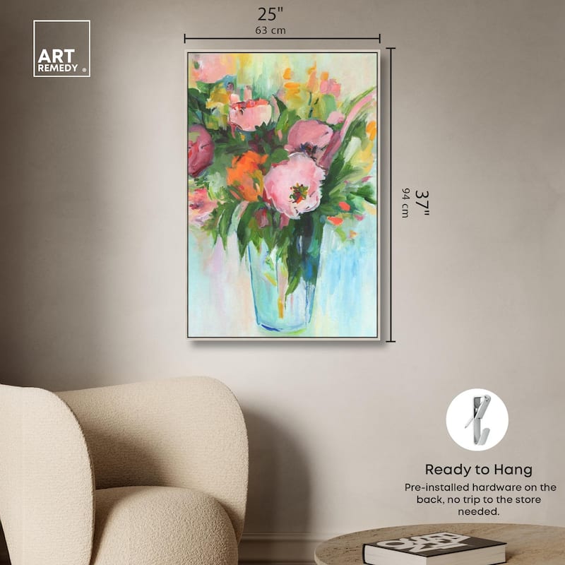 Charming Bouquet Canvas by Art Remedy
