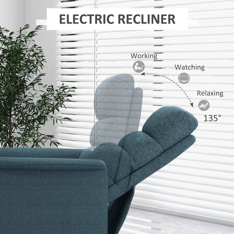 HOMCOM Power Lift Recliner Chair for Elderly, Easy Assembly, Fabric Lift Chair with Remote Control