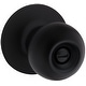 preview thumbnail 10 of 8, Kwikset Regina Privacy Door Knob Set with Round Rose from the SafeLock Matte Black