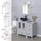 preview thumbnail 45 of 146, 72" Bathroom Vanity Set Glass Ceramic Vessel Sink Side Cabinet Combo