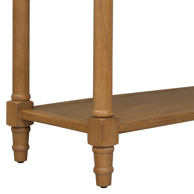 Traditional Design Console Table with Drawers and Shelf