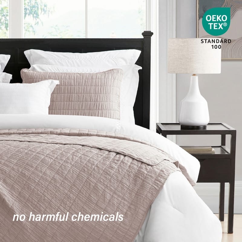 Swift Home Crinkle Enzyme Wash Oversized Coverlet/Bedspread Quilt Sets
