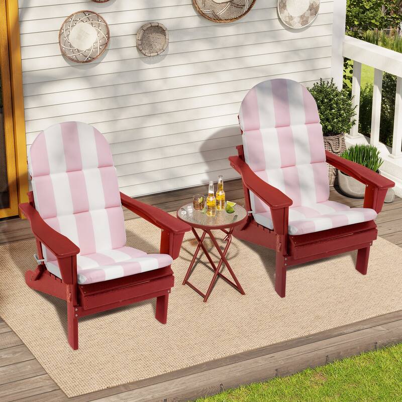 Patio Outdoor Adirondack Chair Cushion with Ties