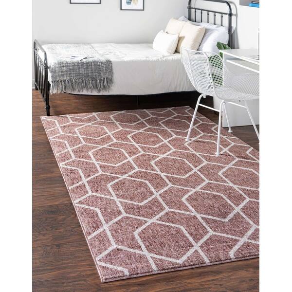 slide 1 of 22, Unique Loom Mondo Eco Trellis Rug
