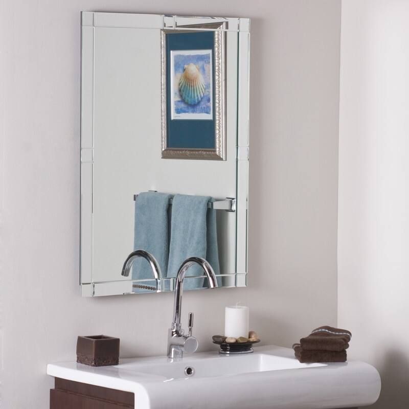 Kinana Frameless Beveled Mirror - Silver - N