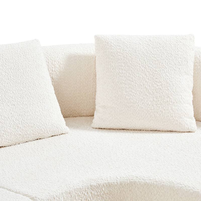 Christopher Knight Home - Curved Modular 110" Upholstered Sectional Sofa