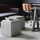 preview thumbnail 89 of 92, WYNDENHALL Townsend 17 inch Wide Contemporary Square Storage Ottoman Cloud Grey