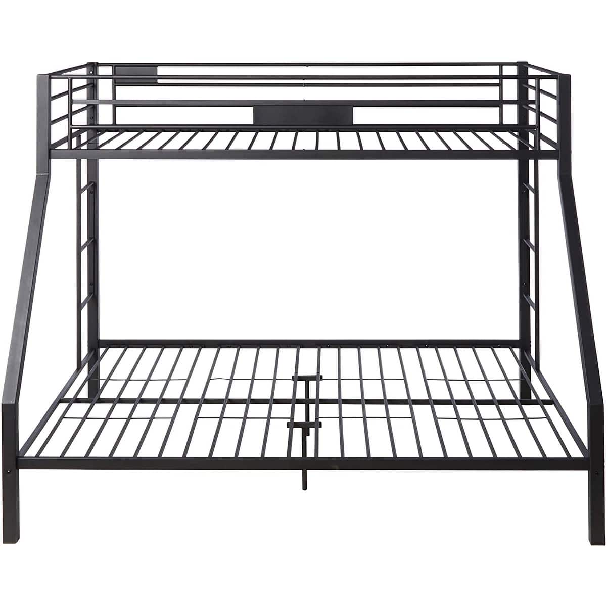 Limbra Metal Bunk Bed (Twin XL over Queen) in Sandy Black with ...