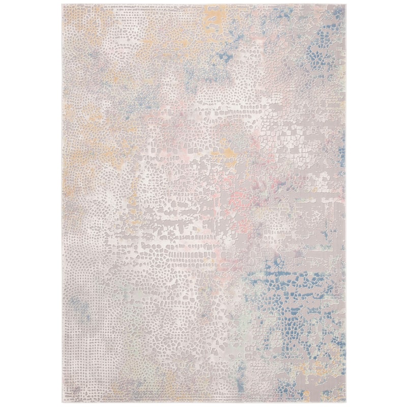 SAFAVIEH Meadow Ilariana Modern Abstract Rug - Grey/Gold - 5' 3" x 7' 6"