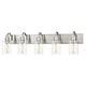 preview thumbnail 19 of 105, Bathroom Vanity Light Fixtures - Farmhouse Wall Light for Bathroom 5-Light - Brushed Nickel