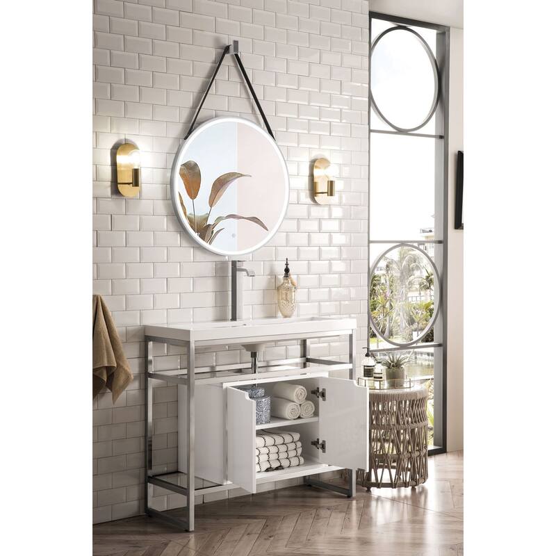 James Martin Vanities C105V39.5SCGWWG Boston 39-3/8" Rectangular