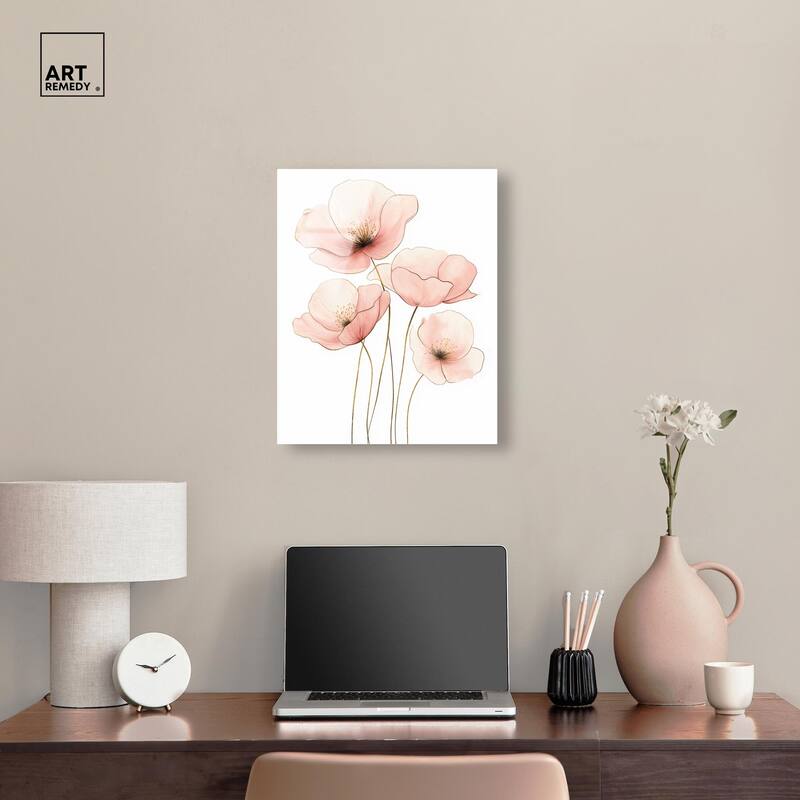 Pink Petal light Acrylic by Art Remedy, Ready to Hang