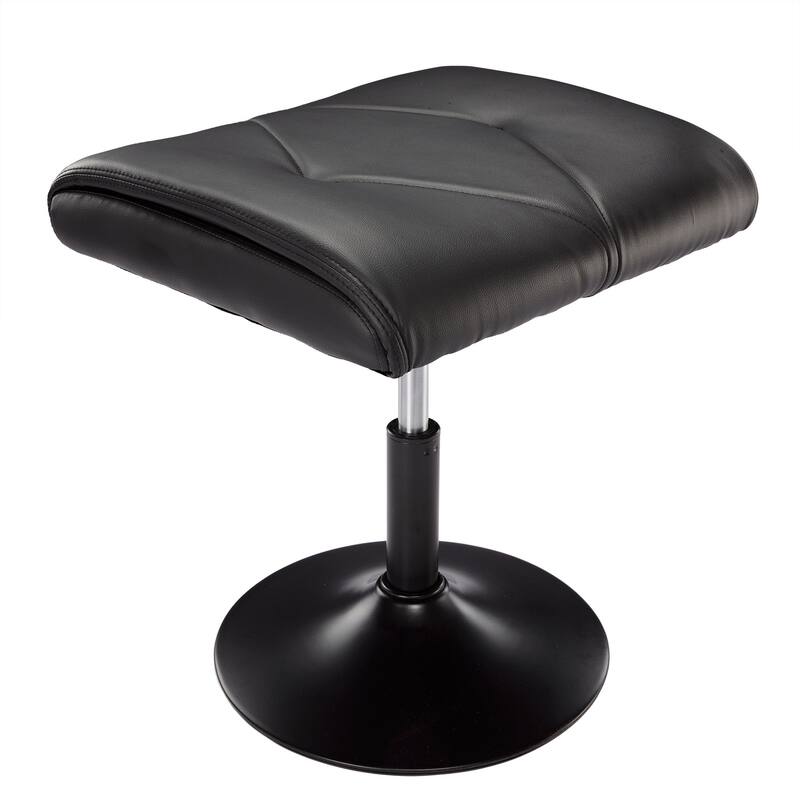 Upholstered Footrest, Height Adjustable Foot Stool, Leather Ottoman Vanity Accent Stools