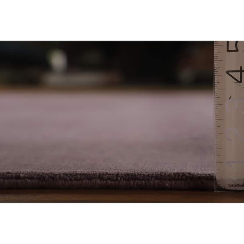 Hand Knotted Oriental 100% Wool Carpet Modern Solid Purples Gabbeh Area Rug - 12' 2'' X 9' 1''