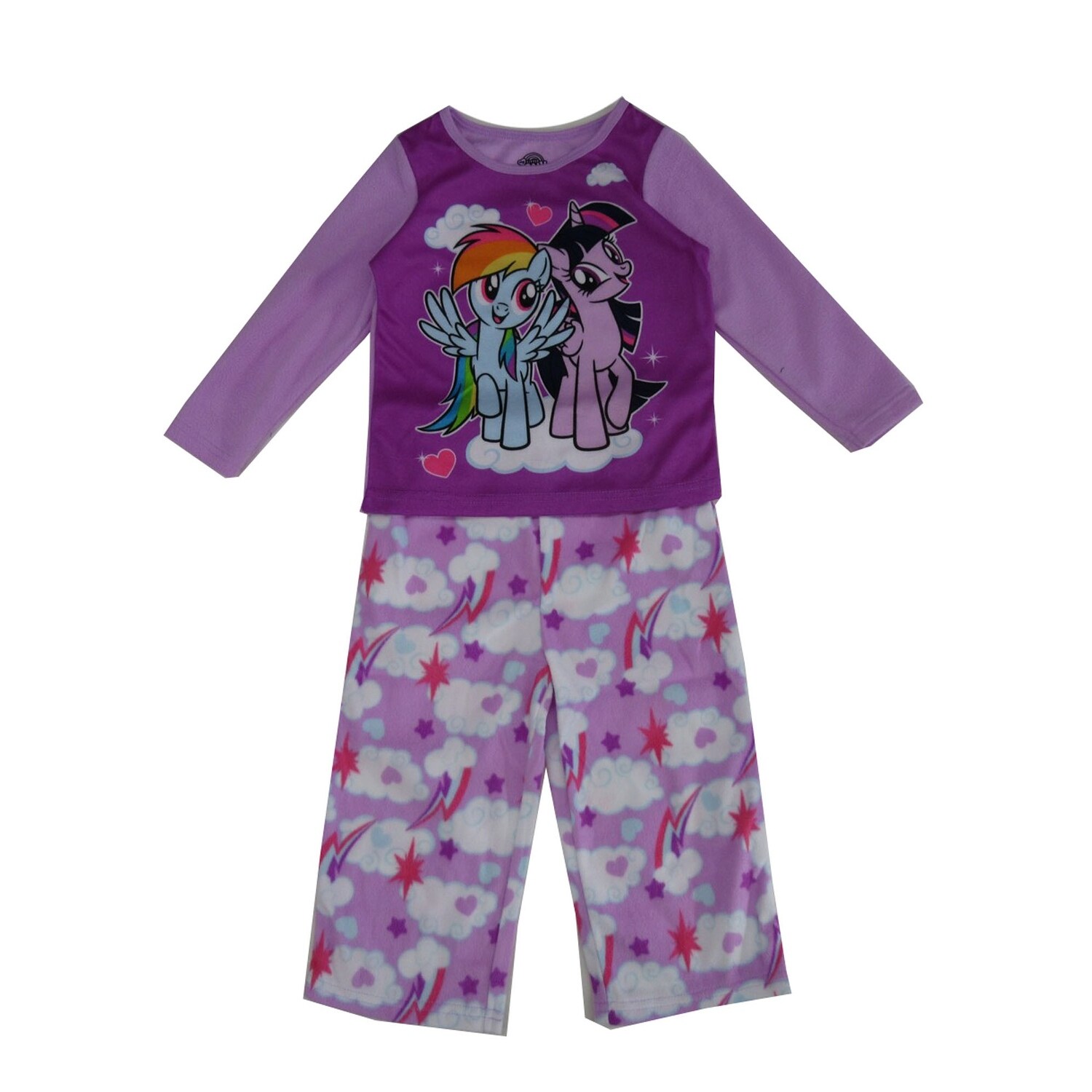 Shop Hasbro Little Girls Purple My Little Pony Cloud Print 2 Pc