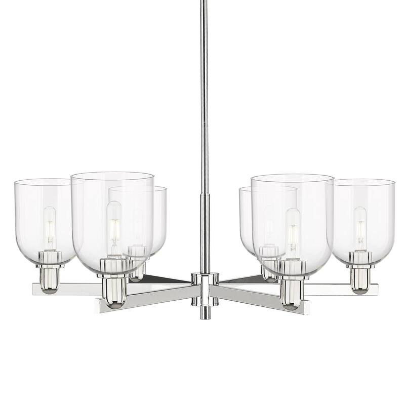 Innovations Lighting 716-6CR-12-36 Bella Chandelier Bella 6 Light 36" - Polished Nickel / Clear
