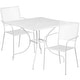 preview thumbnail 14 of 23, 35.5-inch Square Steel 3-piece Patio Table Set with Square Back Chairs