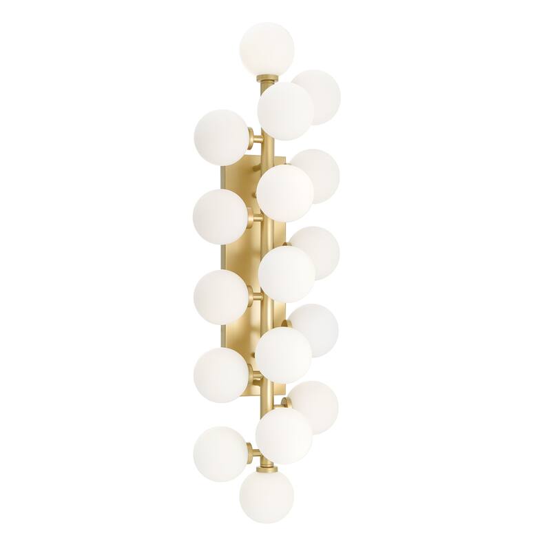 Arya 17 Light Wall Sconce With Satin Gold Finish - Satin Gold