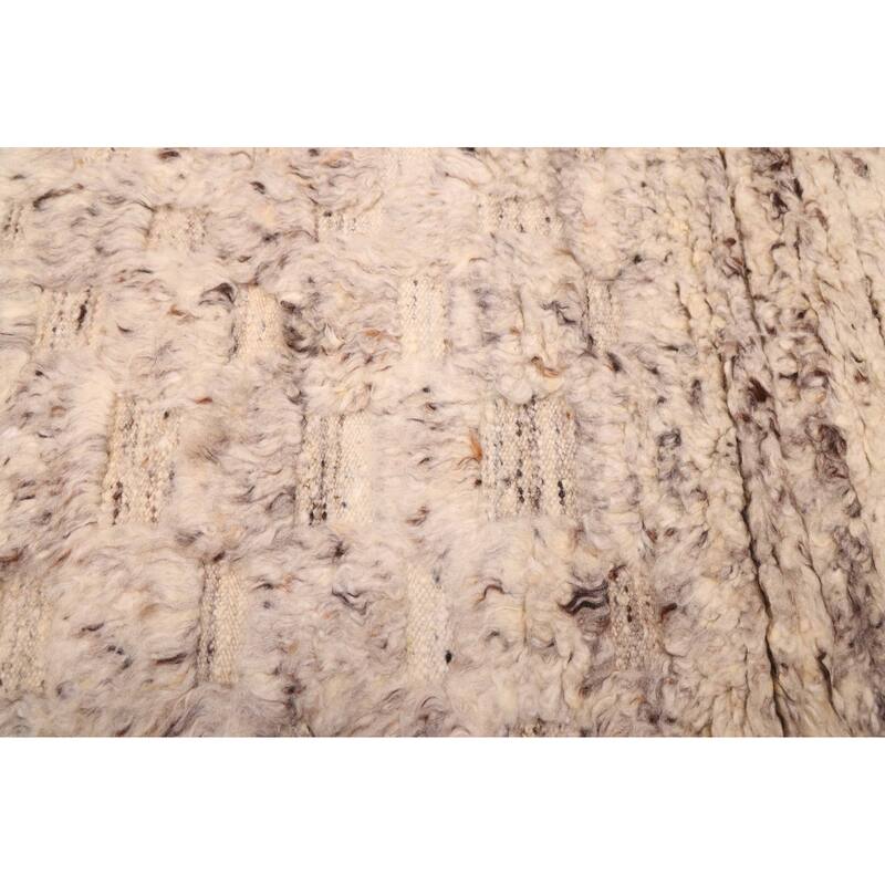 ECARPETGALLERY Hand-knotted Tangier Cream Wool Rug - 5'1 x 8'2